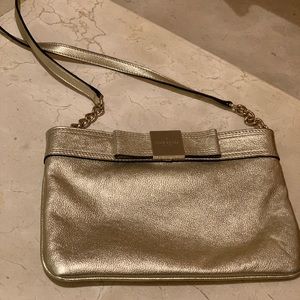 Gold Kate Spade hand bag